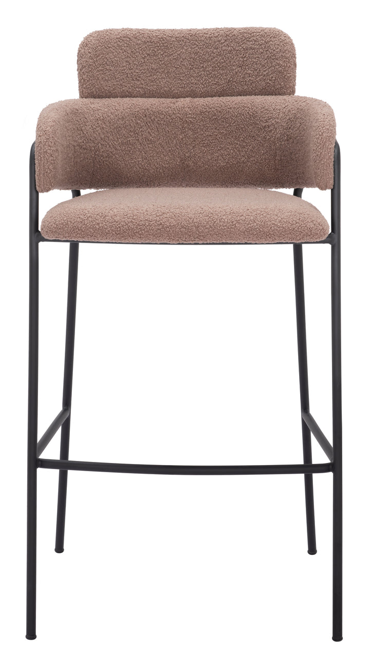Zuo Marcel Barstool (Set of 2) Brown