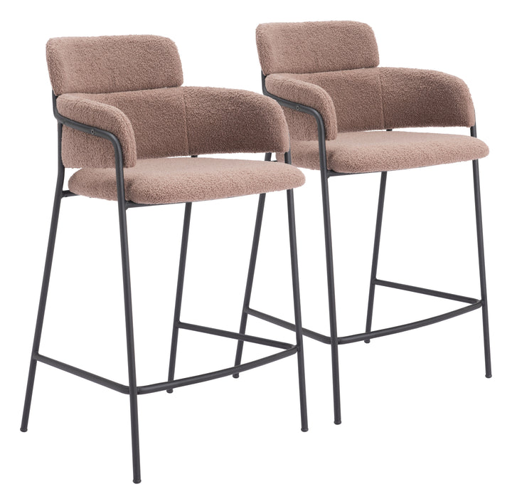 Zuo Marcel Counter Stool (Set of 2) Brown