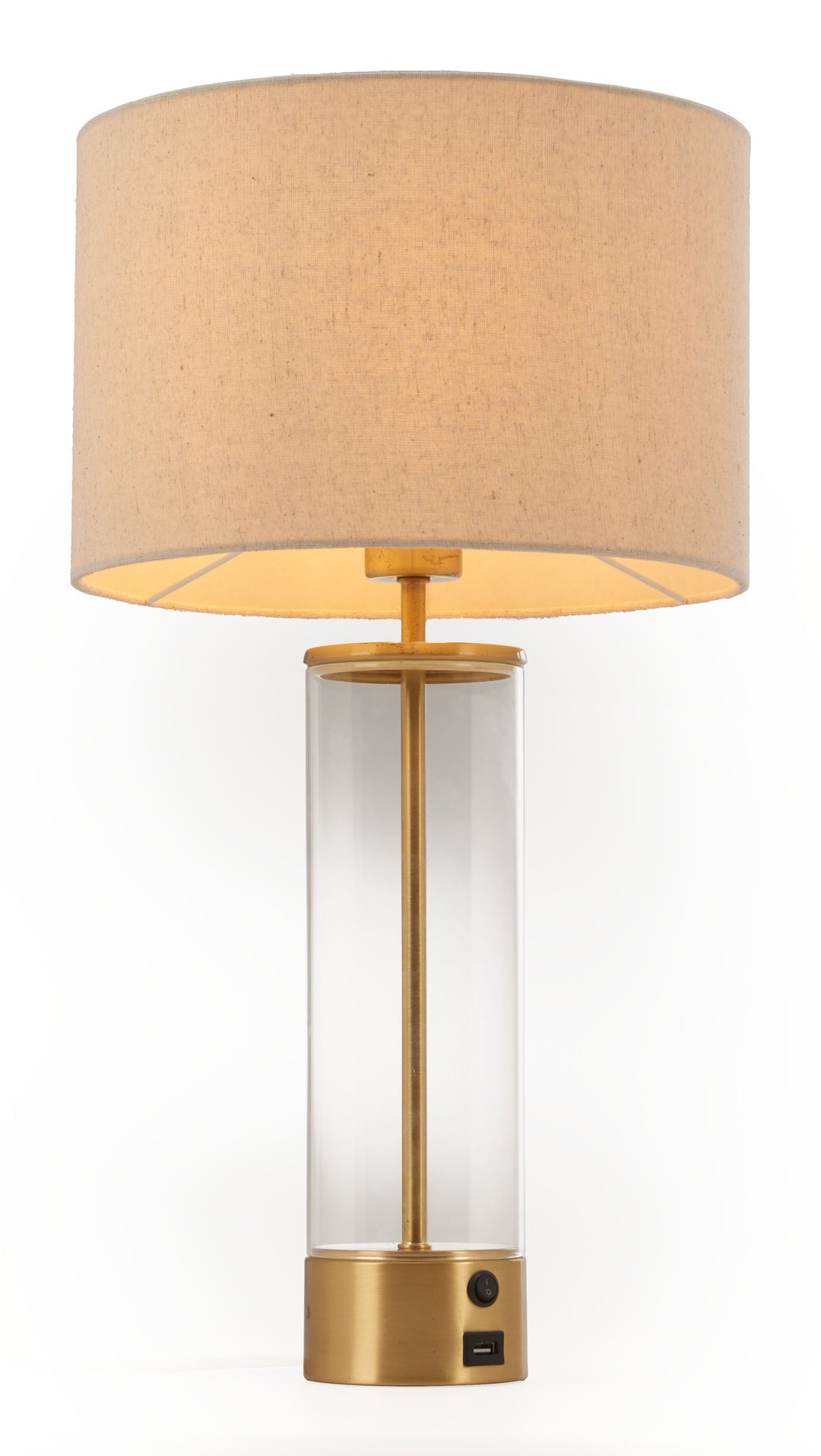 Zuo Boreal Table Lamp Beige & Gold