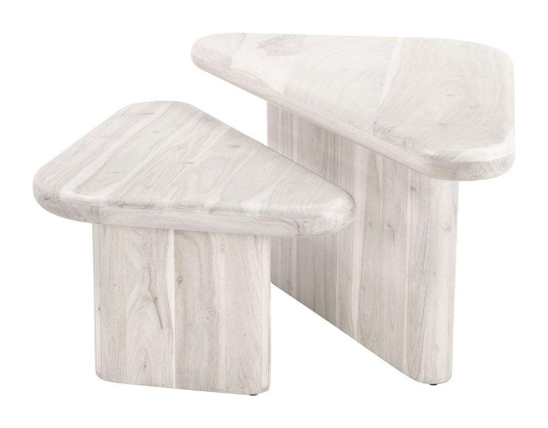Zuo Navidic Coffee Table Set (2-Piece) Whitewashed