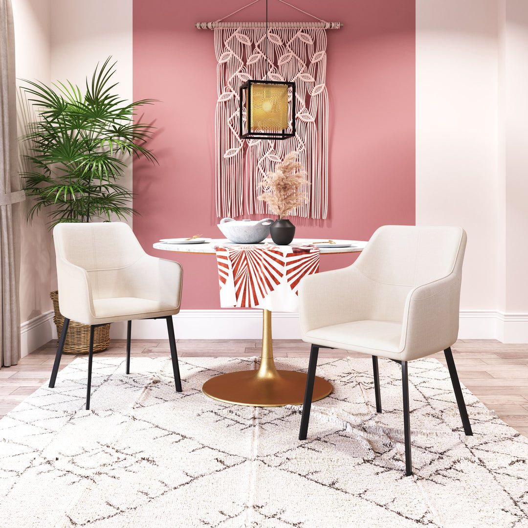 Zuo Adage Dining Chair (Set of 2) Beige