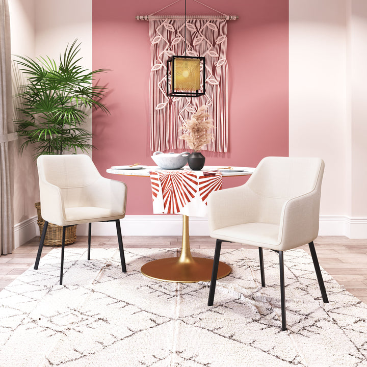Zuo Adage Dining Chair (Set of 2) Beige