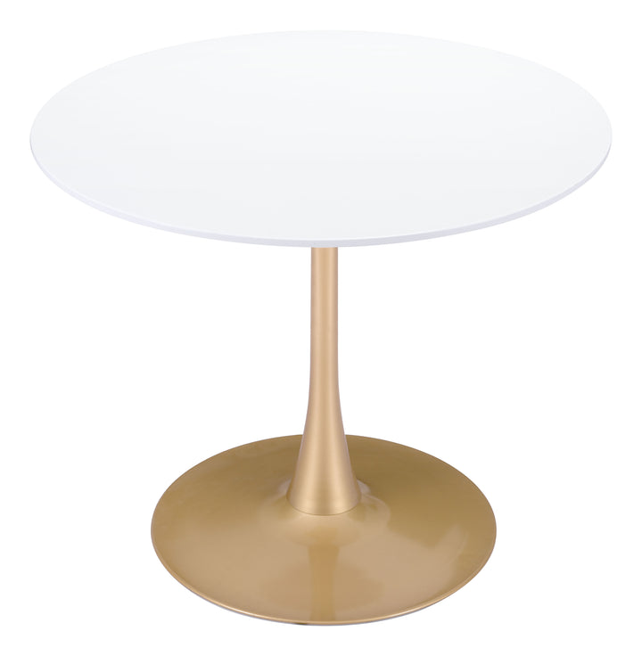 Zuo Opus Dining Table White & Gold
