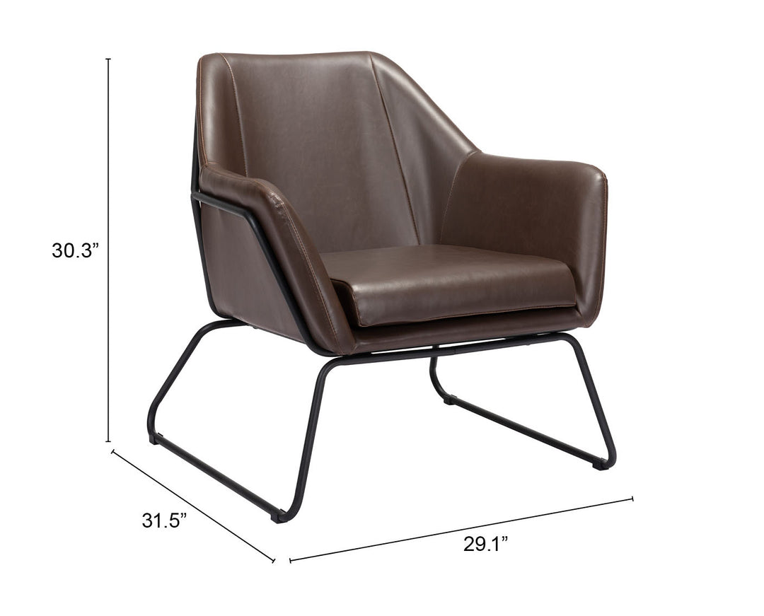 Zuo Jose Accent Chair Brown