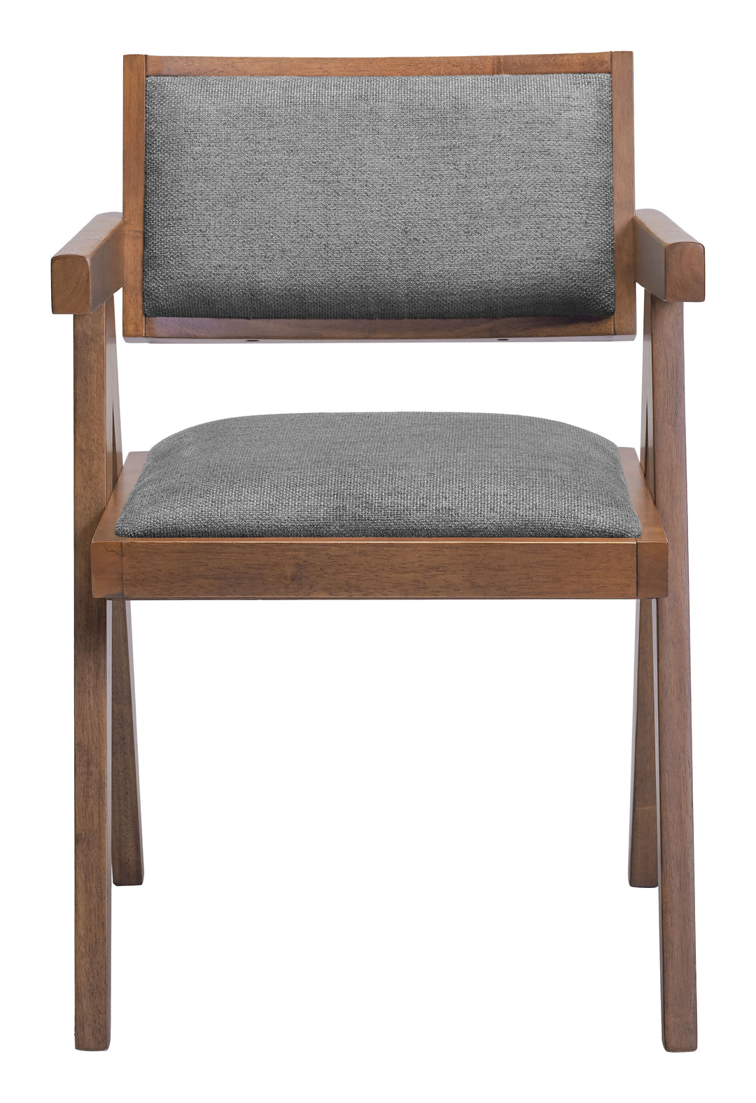 Zuo Delhi Dining Chair (Set of 2) Gray & Walnut