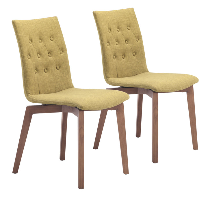 Zuo Orebro Dining Chair (Set of 2) Pea Green