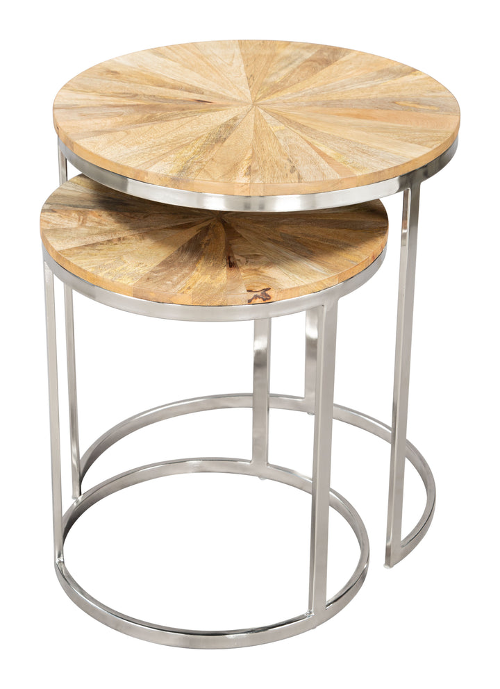 Zuo Bari Nesting Table Set (2-Piece) Natural
