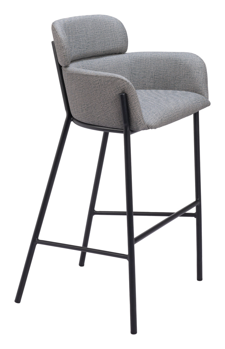 Zuo Bremor Barstool Slate Gray