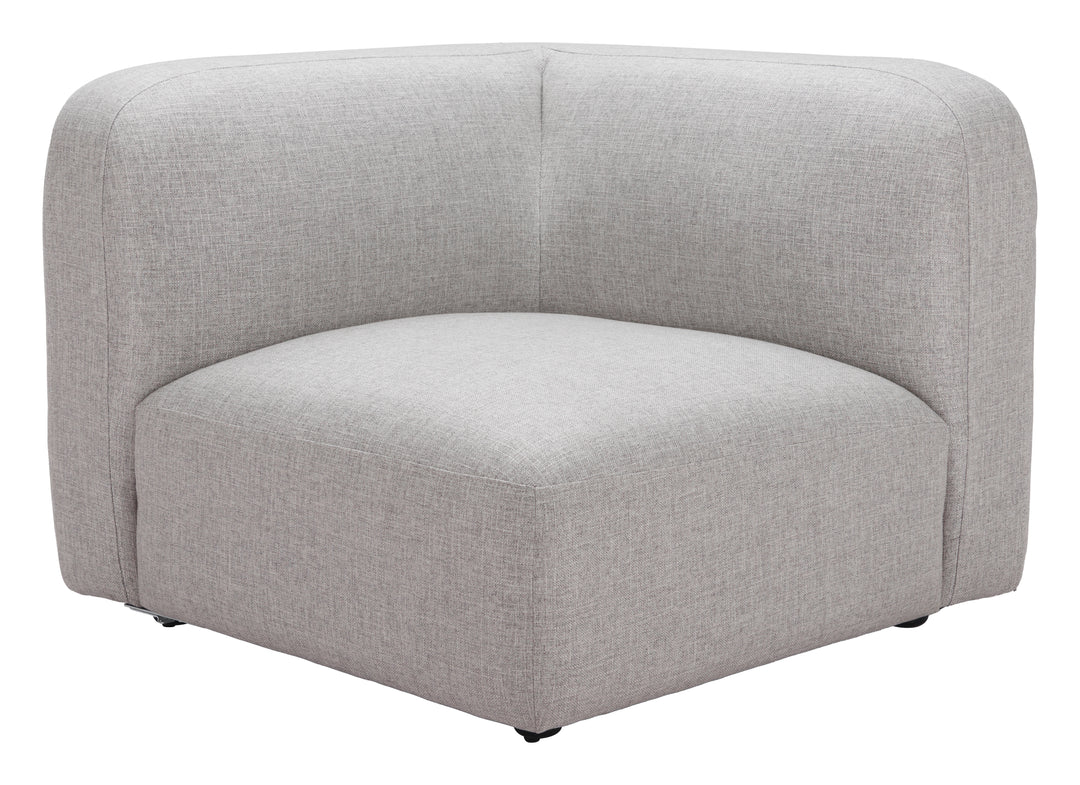 Zuo Biak Corner Chair Gray
