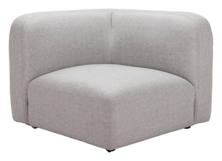 Zuo Biak Corner Chair Gray