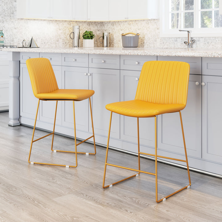 Zuo Mode Counter Stool (Set of 2) Yellow