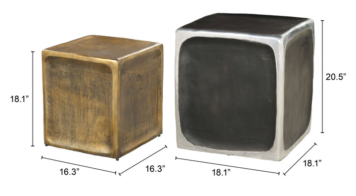 Zuo Brics Side Table Set (2-Piece) Multicolor