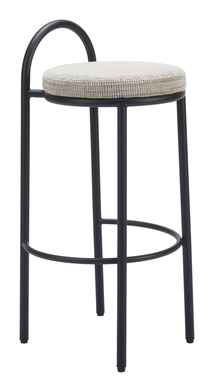 Zuo Sisal Barstool (Set of 2) Beige Tweed