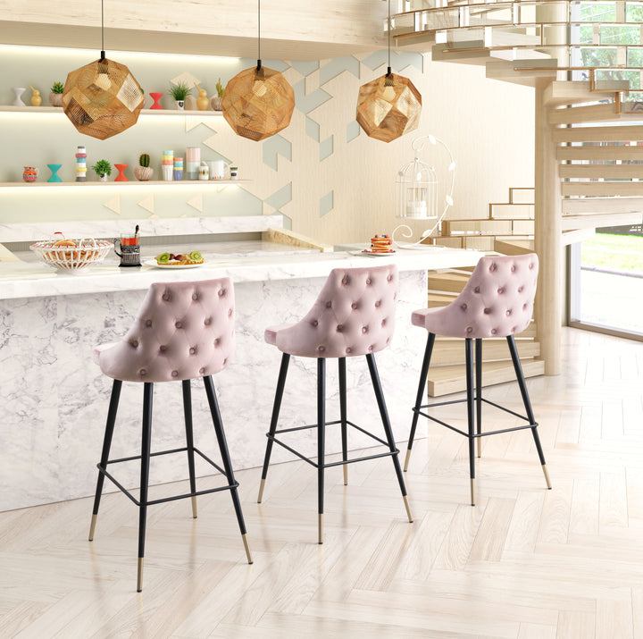Zuo Piccolo Barstool Pink