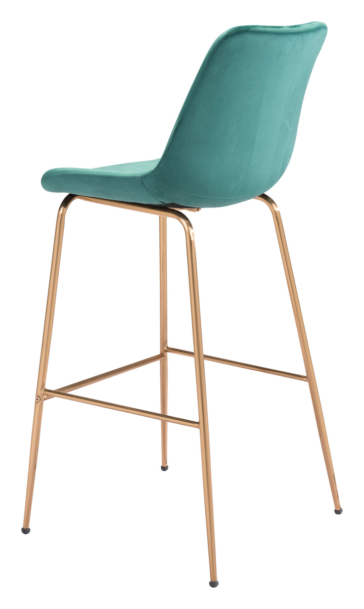 Zuo Tony Barstool Green & Gold