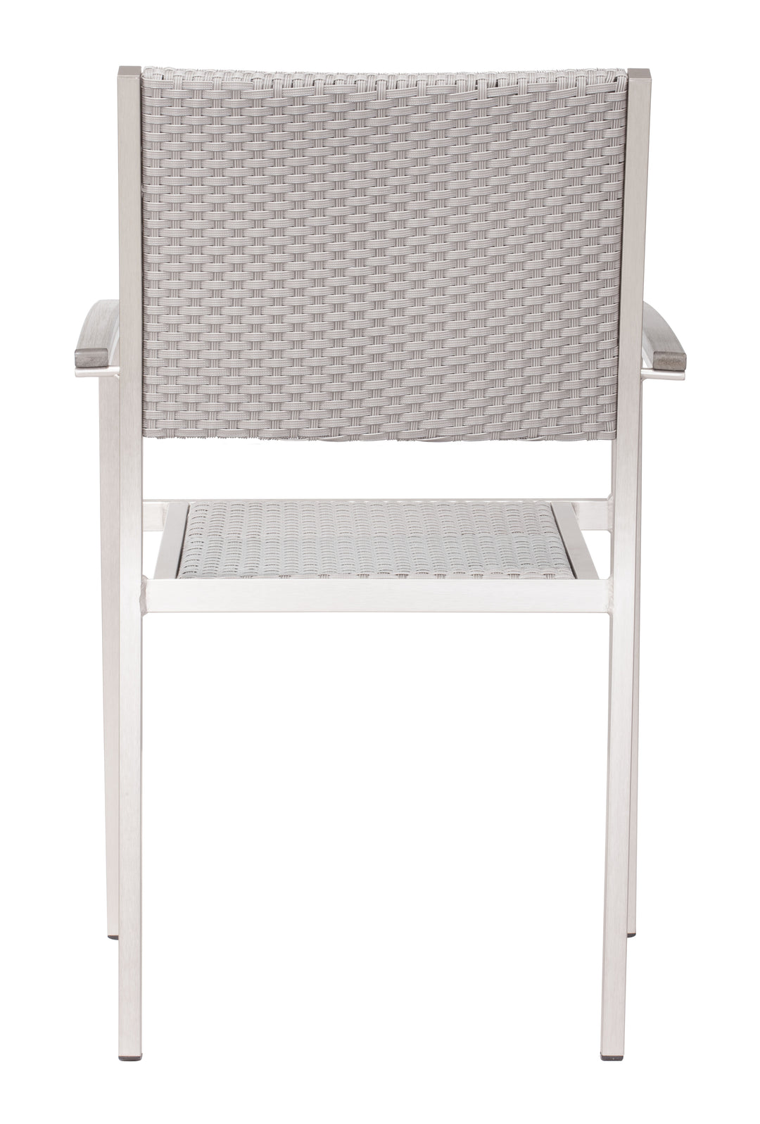 Zuo Metropolitan Dining Armchair (Set of 2) Gray & Silver