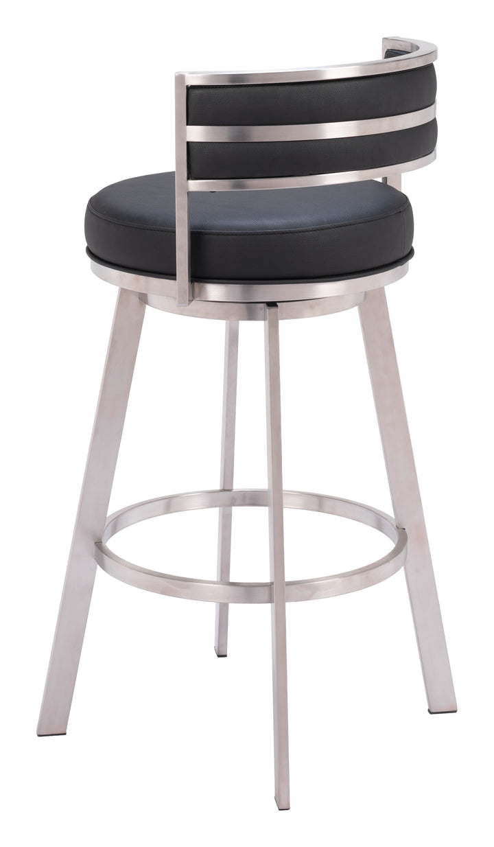 Zuo Gimsby Swivel Barstool Black