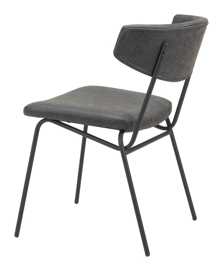 Zuo Charon Dining Chair (Set of 2) Vintage Black