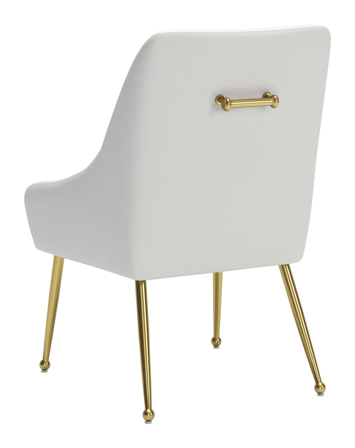 Zuo Maxine Dining Chair White & Gold