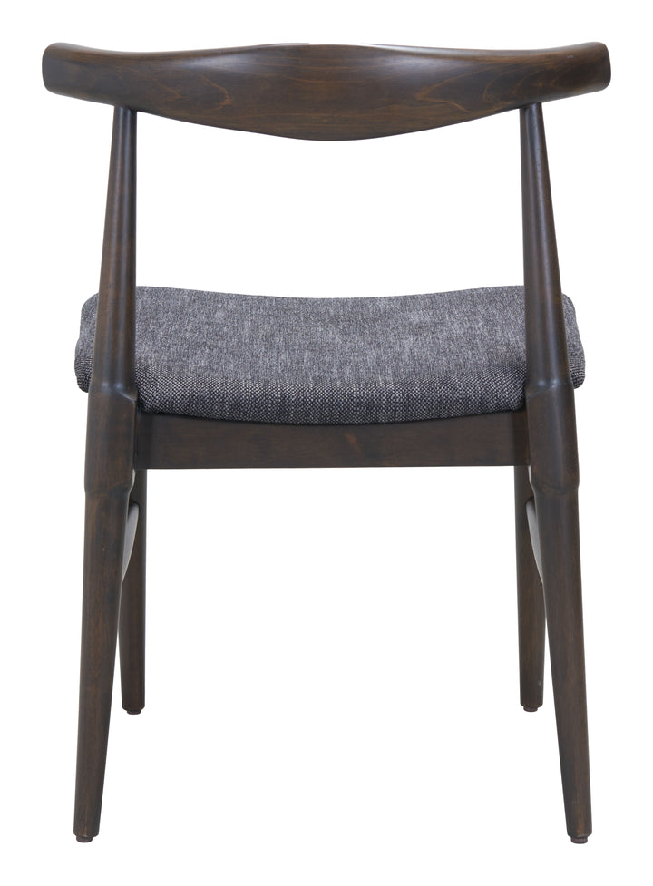 Zuo Tuzka Dining Chair (Set of 2) Gray & Espresso