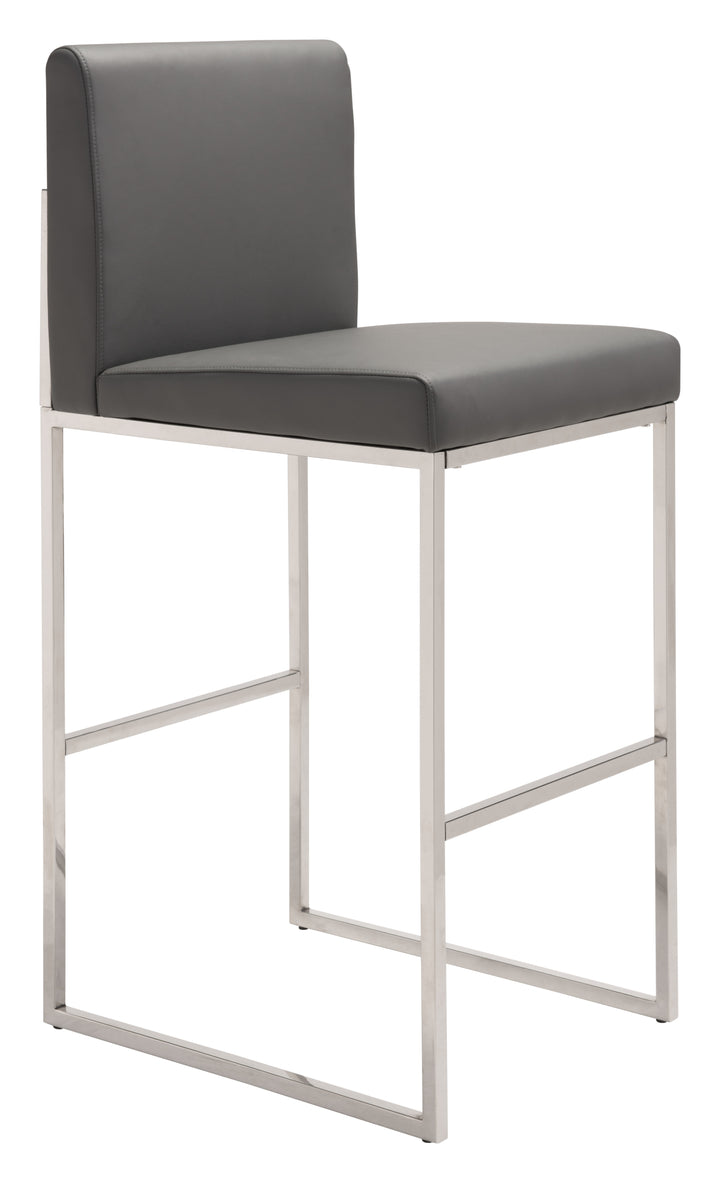 Zuo Genoa Barstool Gray