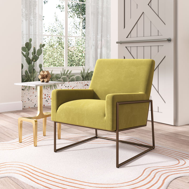 Zuo New York Accent Chair Olive Green