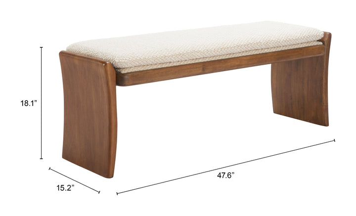 Zuo Lafa Bench Beige