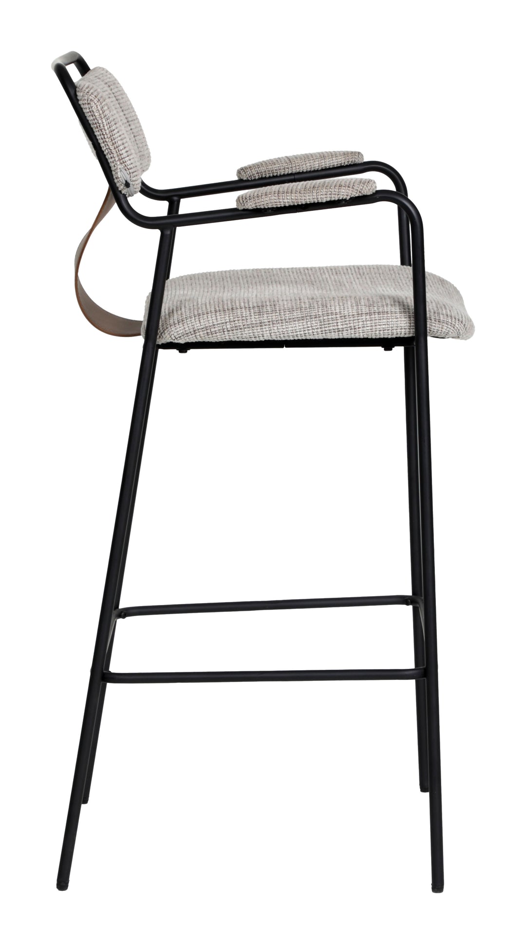 Zuo Couva Barstool (Set of 2) Gray Tweed