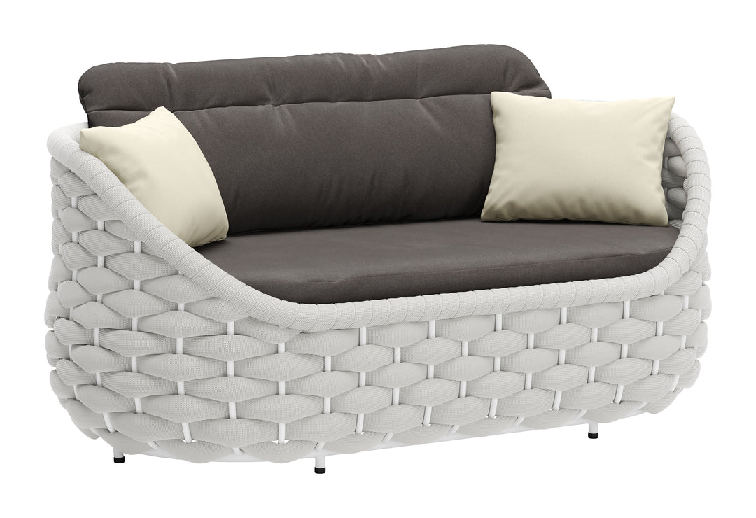 Zuo Coral Reef Loveseat Gray