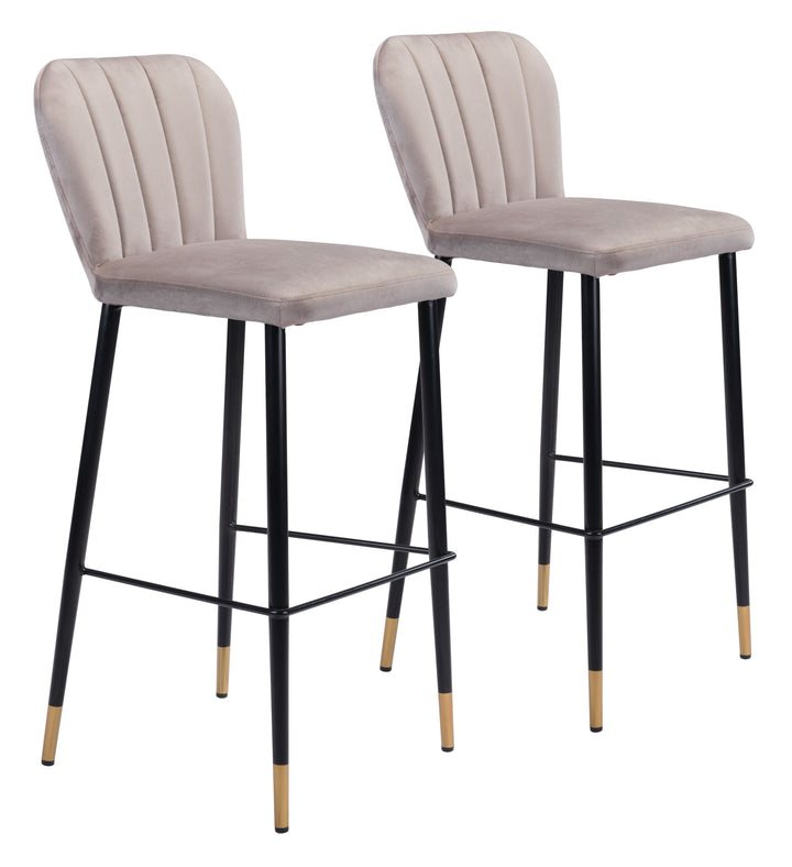 Zuo Manchester Barstool (Set of 2) Gray