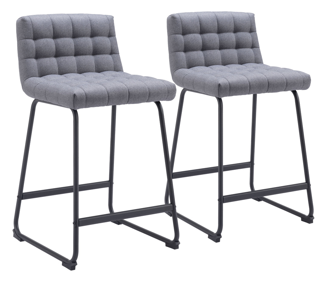 Zuo Pago Counter Stool (Set of 2) Gray