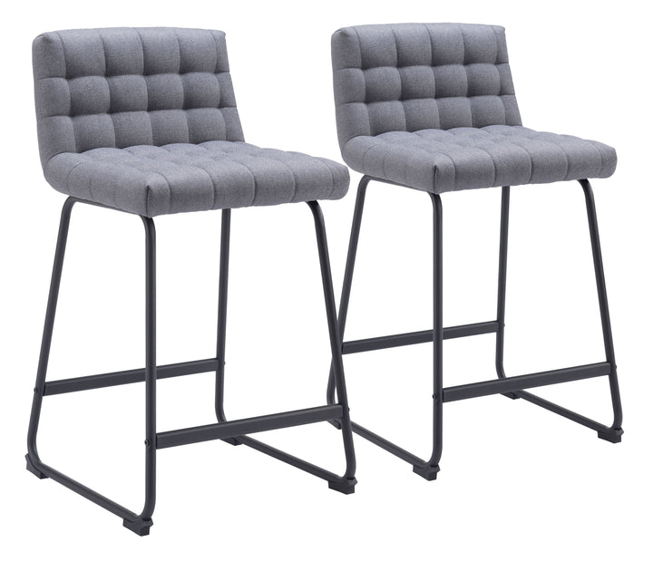 Zuo Pago Counter Stool (Set of 2) Gray