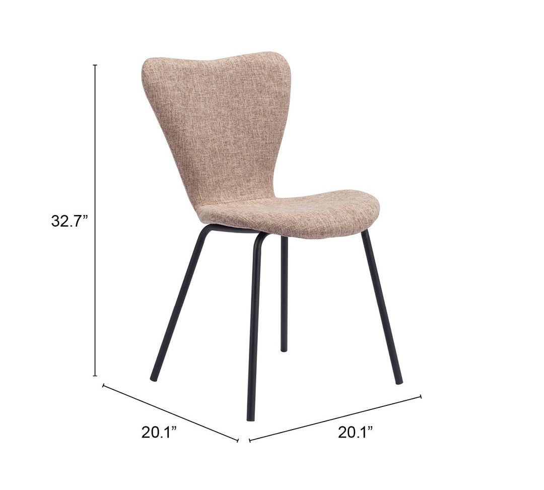 Zuo Tollo Dining Chair (Set of 2) Brown