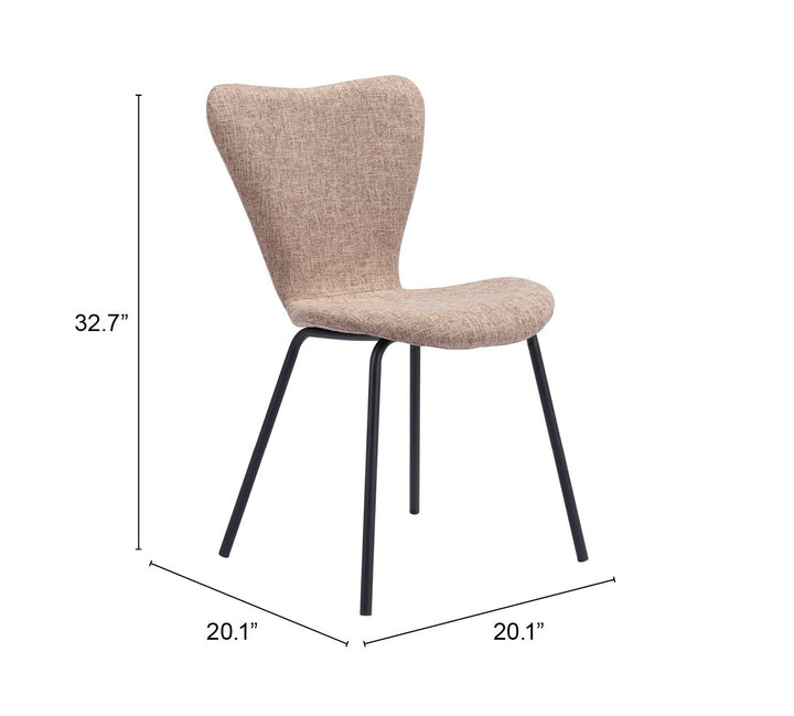 Zuo Tollo Dining Chair (Set of 2) Brown