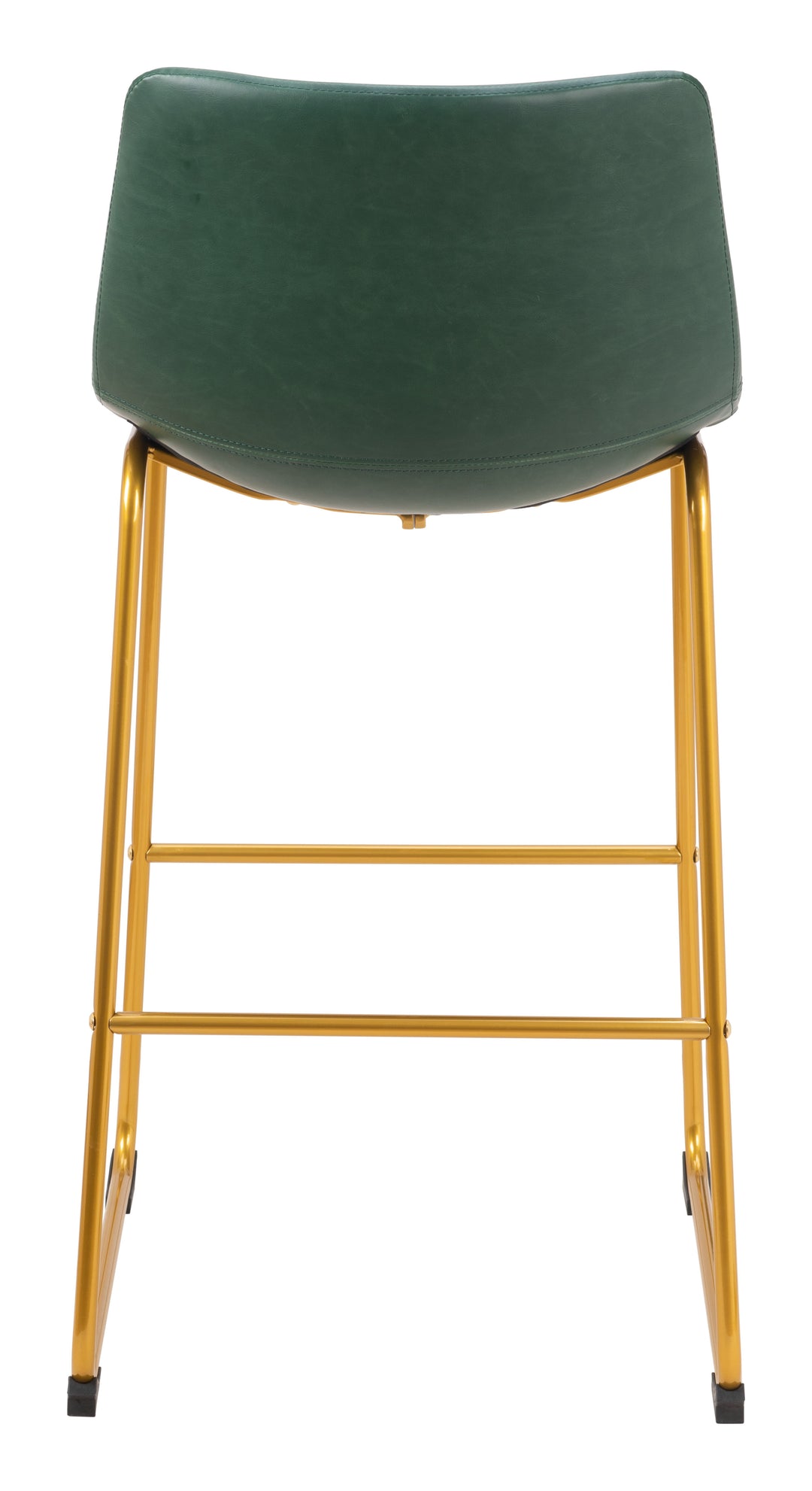 Zuo Augusta Barstool (Set of 2) Green & Gold