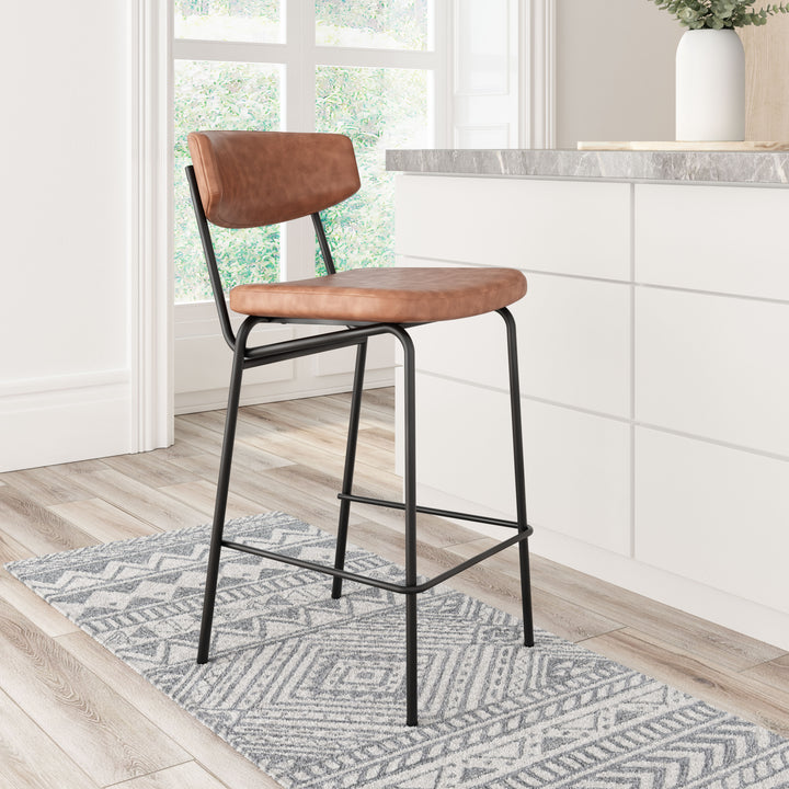 Zuo Charon Counter Stool (Set of 2) Vintage Brown
