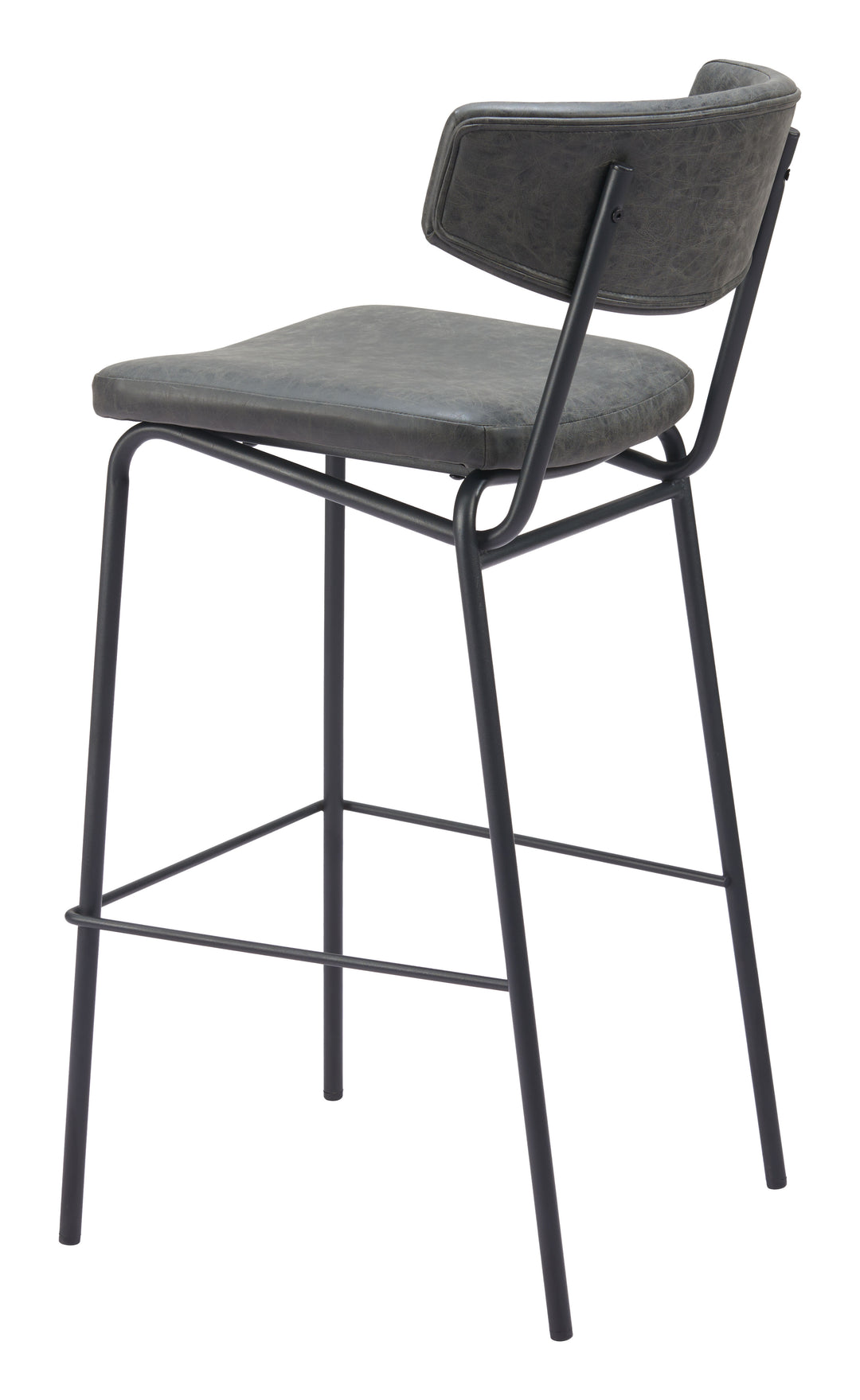 Zuo Charon Barstool (Set of 2) Vintage Black