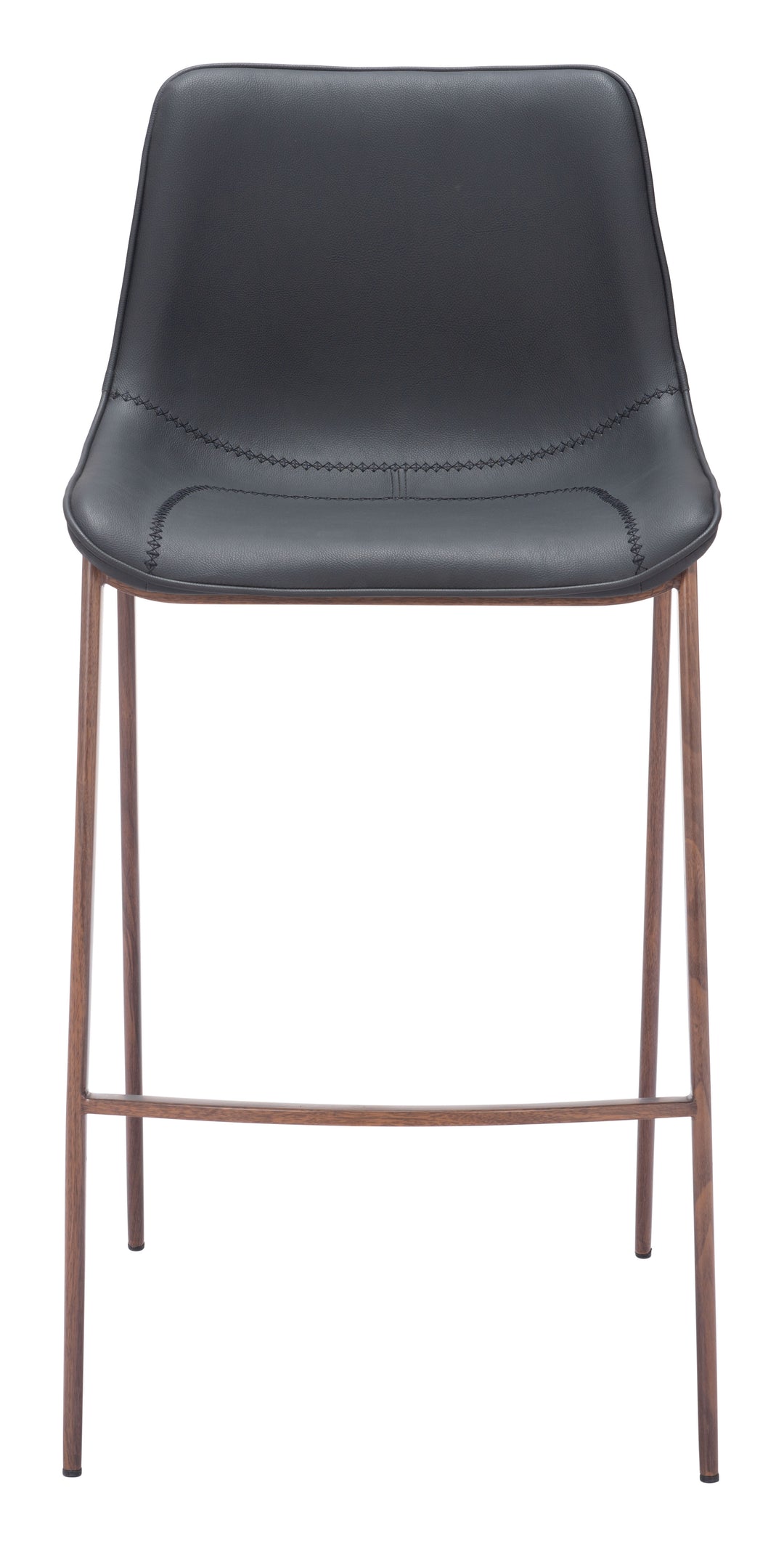 Zuo Magnus Barstool (Set of 2) Black & Walnut