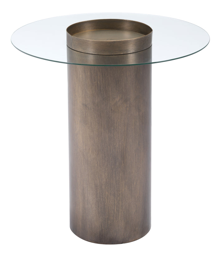 Zuo Emi End Table Antique Bronze