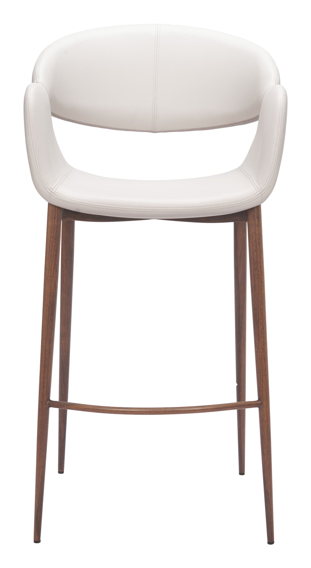 Zuo Limay Barstool (Set of 2) Beige & Walnut