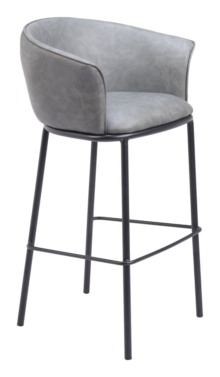 Zuo Garston Barstool Gray