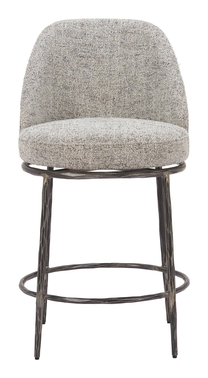 Zuo Nordhavn Swivel Counter Stool Gray