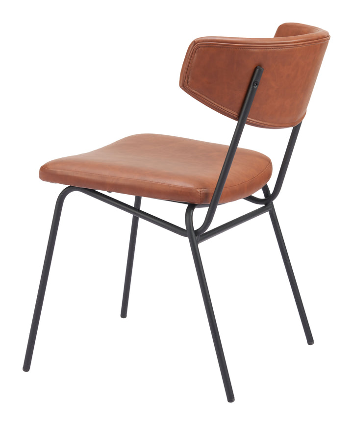 Zuo Charon Dining Chair (Set of 2) Vintage Brown