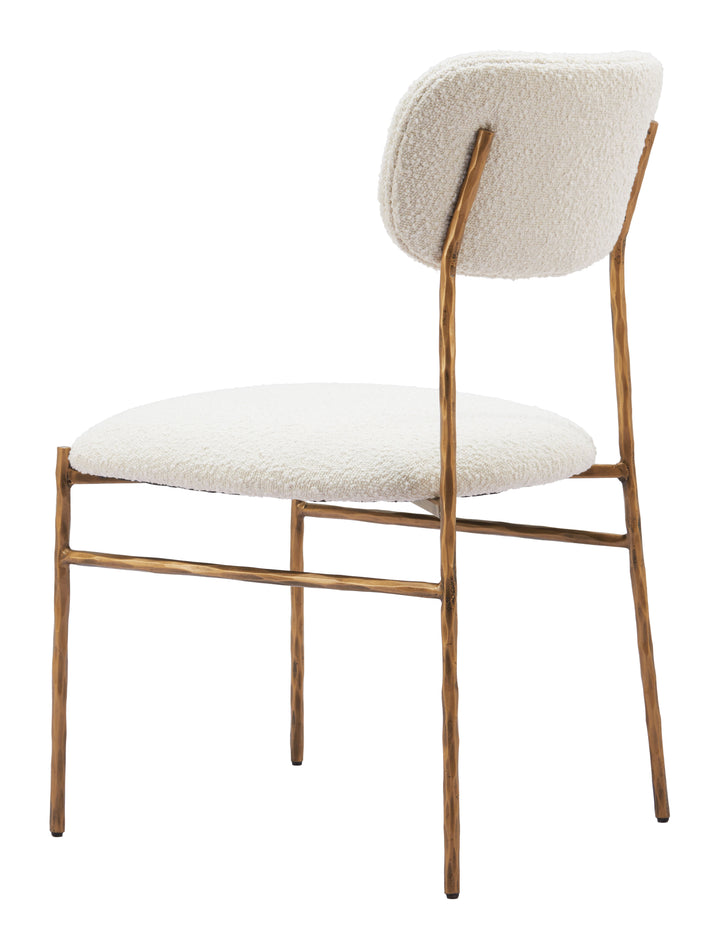 Zuo Sydhavnen Dining Chair Cream & Gold