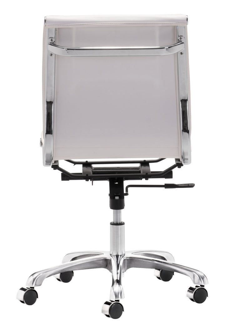 Zuo Lider Plus Armless Office Chair White