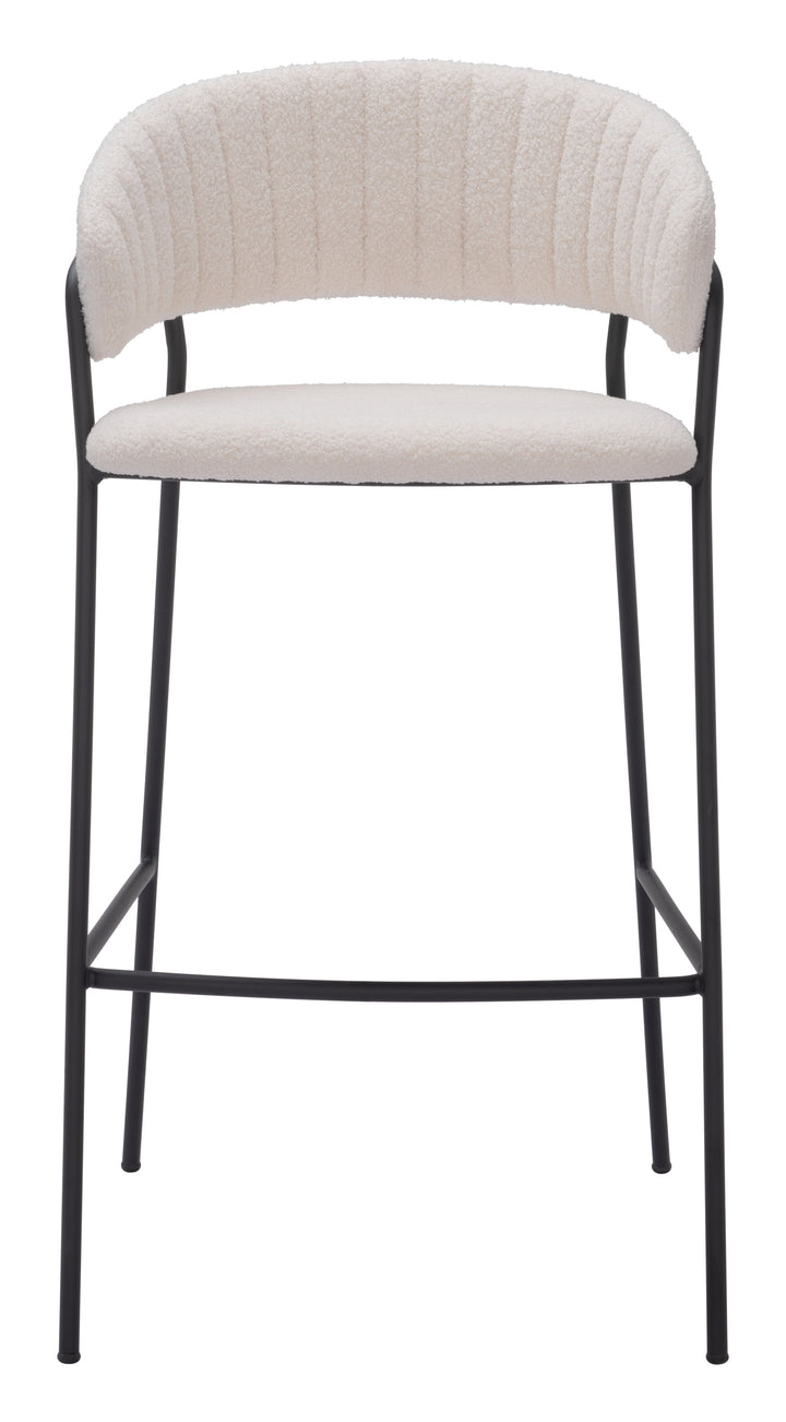 Zuo Josephine Barstool (Set of 2) Cream