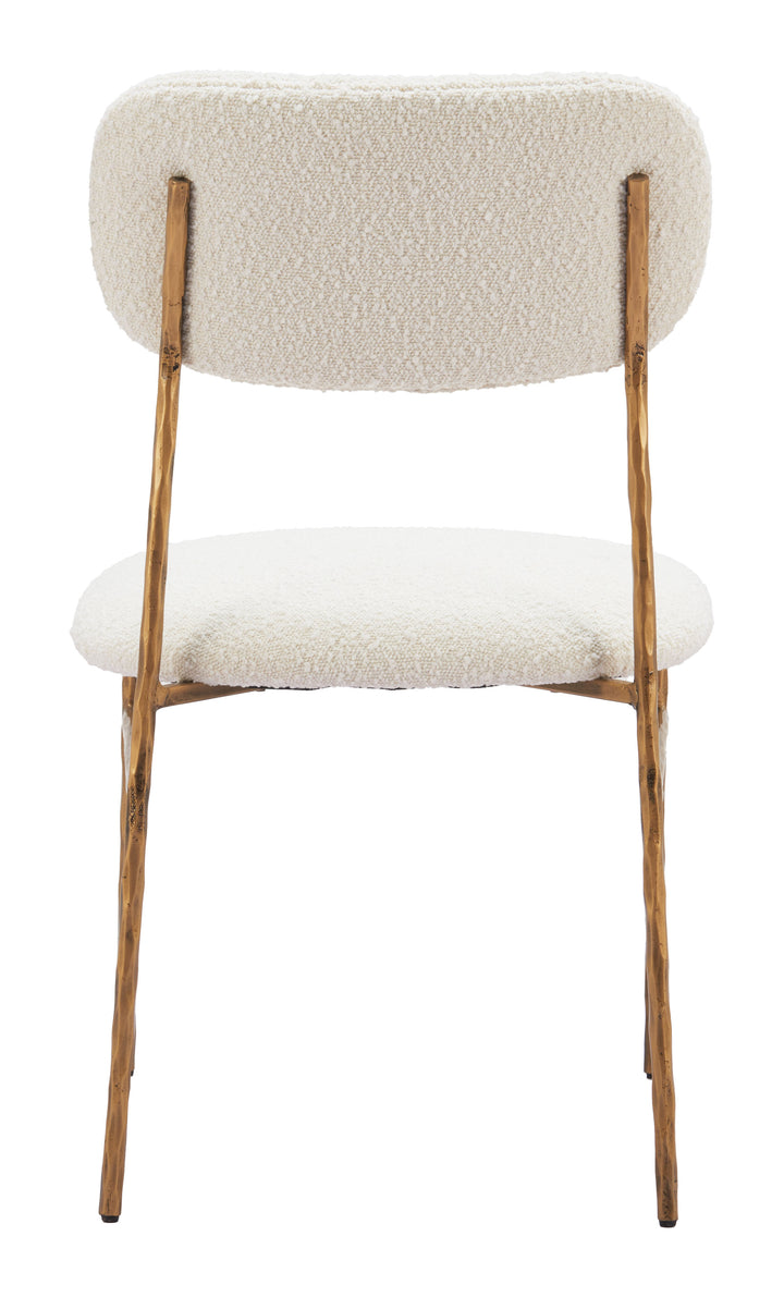 Zuo Sydhavnen Dining Chair Cream & Gold