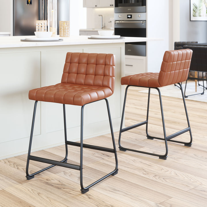 Zuo Pago Counter Stool (Set of 2) Brown