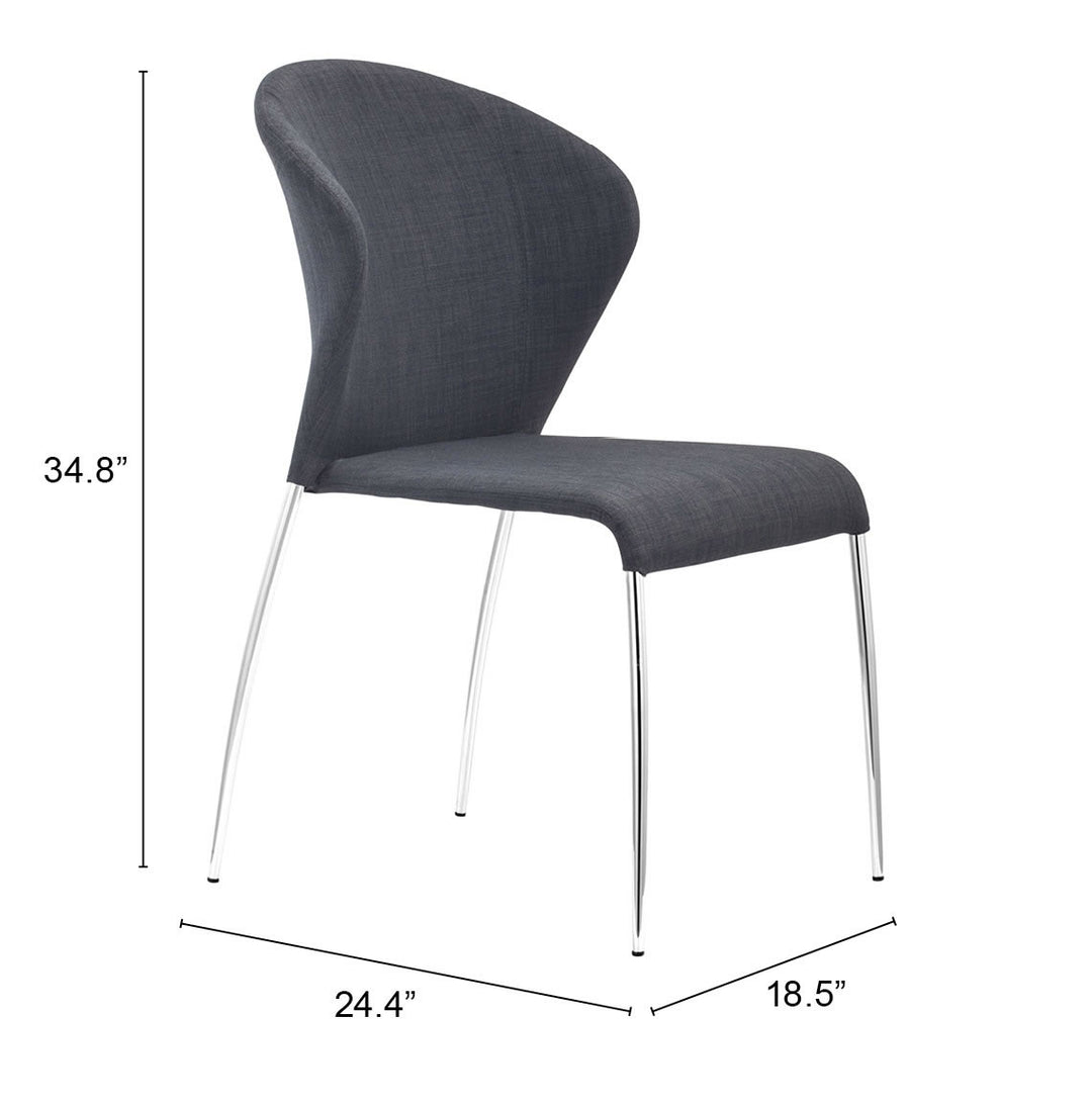 Zuo Oulu Dining Chair (Set of 4) Graphite