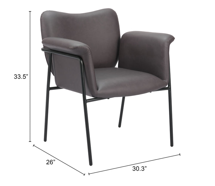 Zuo Heritage Accent Chair Brown